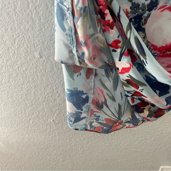 Parker Black reba floral mini dress polyester Size 6 - Picture 11 of 14